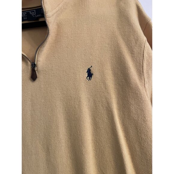 Polo Ralph Lauren 2XL Yellow Long Sleeve Quarter Zip Pullover - Picture 6 of 11